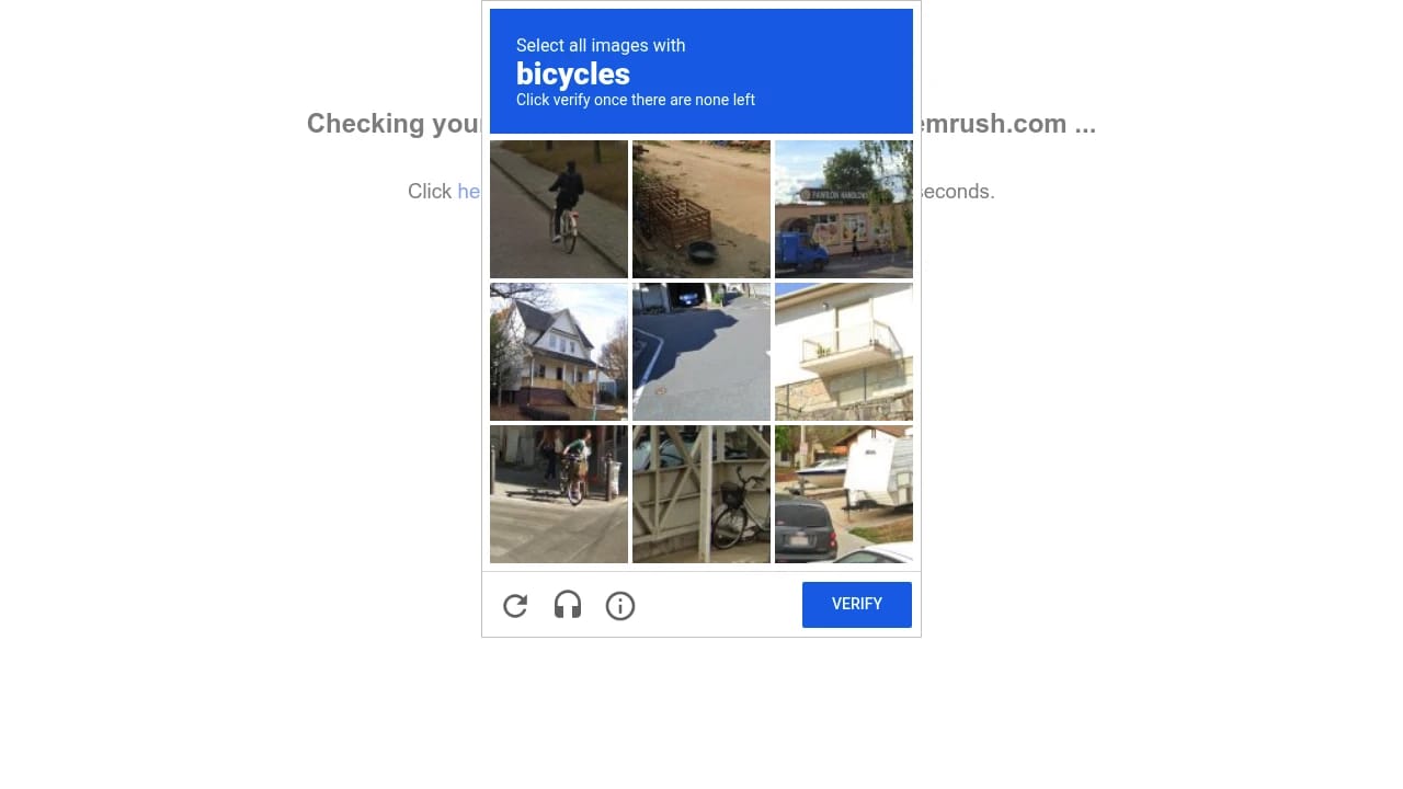 Screenshot of Semrush website