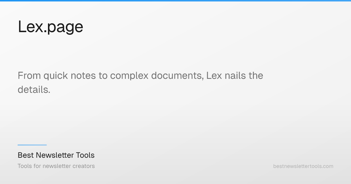 Lex.page: Write smarter: AI-powered docs & seamless collaboration ...