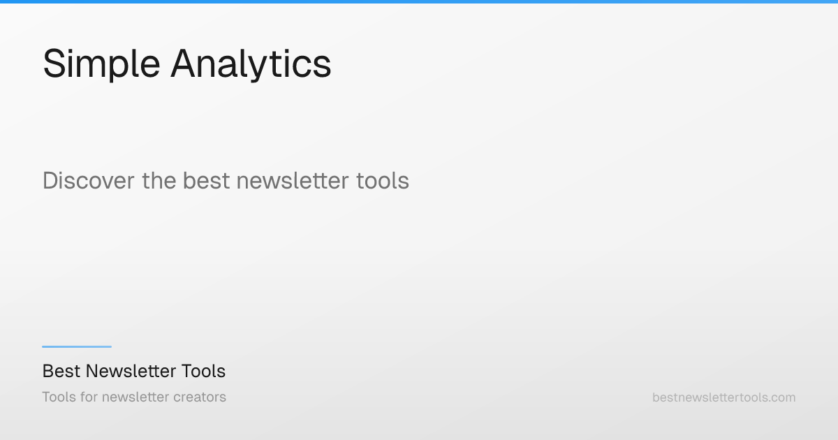 Simple Analytics: Privacy-first Google Analytics alternative – Best ...