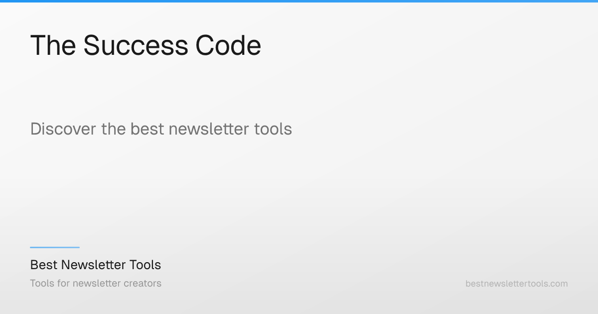 The Success Code: Your Blueprint for a New Mindset – Best Newsletter Tools