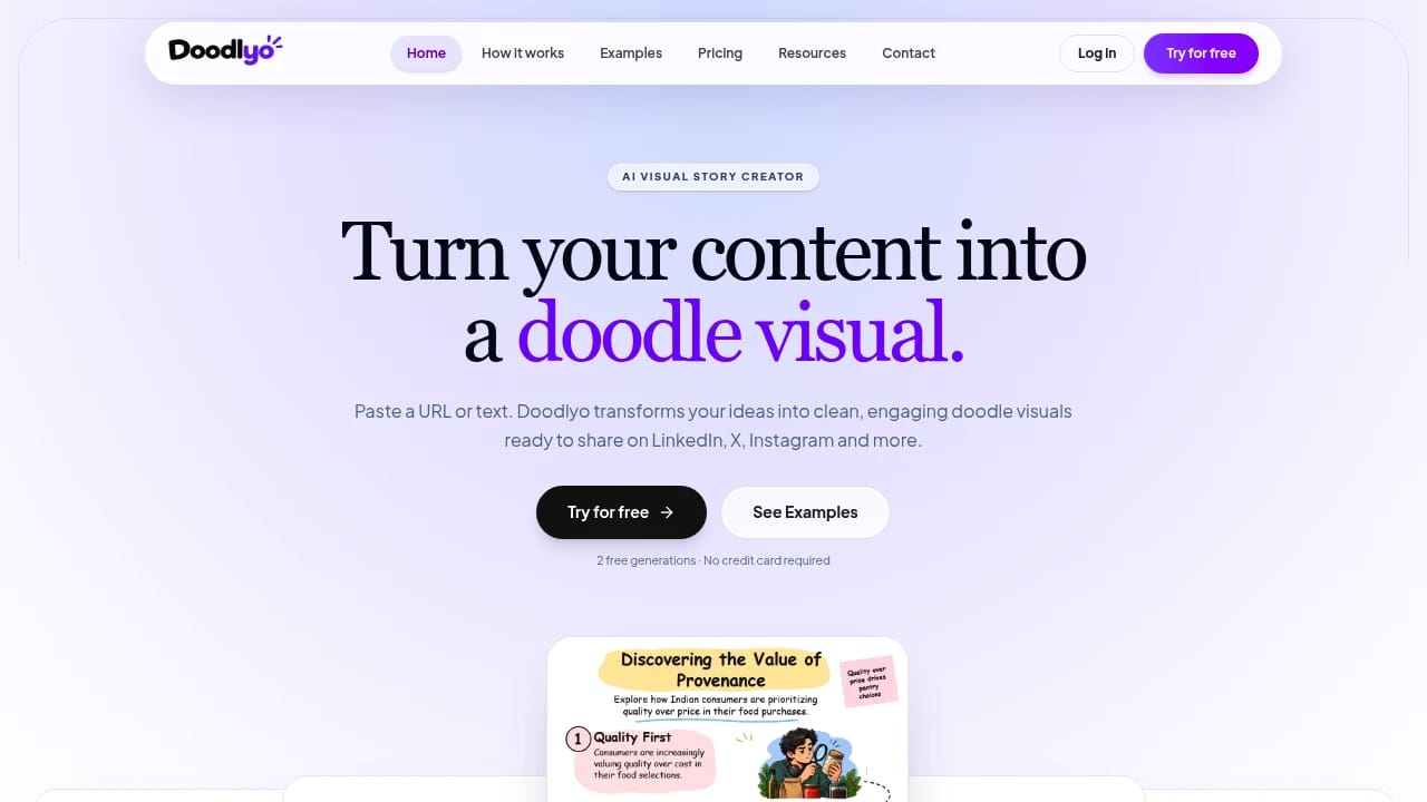 Screenshot of Doodlyo website