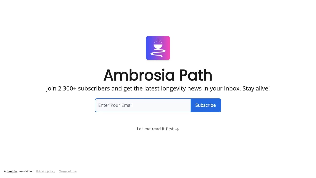 Screenshot of Ambrosia Path website