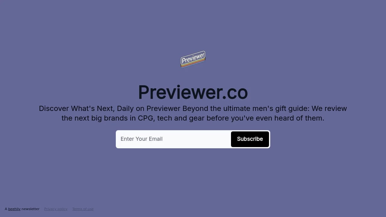 Screenshot of Previewer website