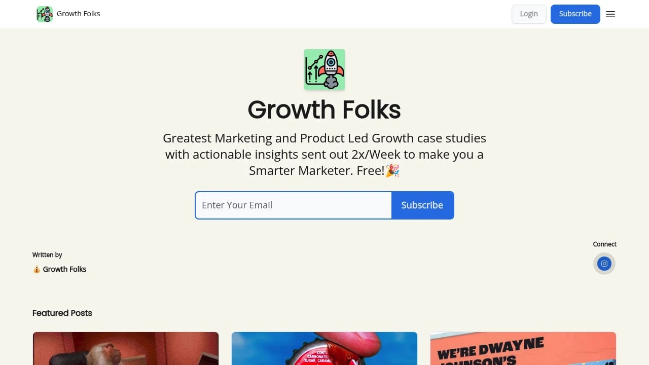 Screenshot of Growth Folks website