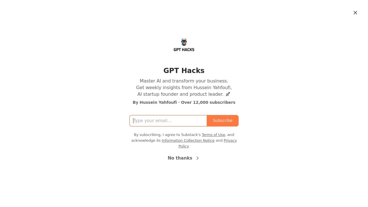 Screenshot of GPT Hacks website
