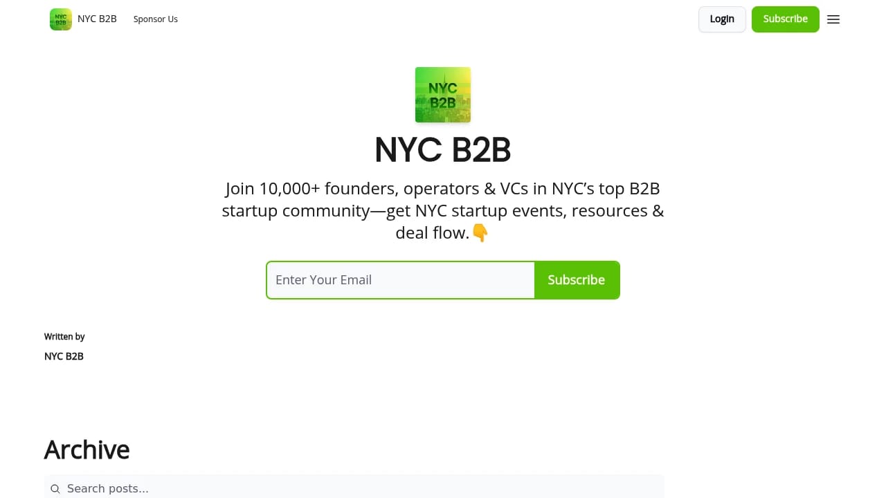 Screenshot of NYC Product Events website