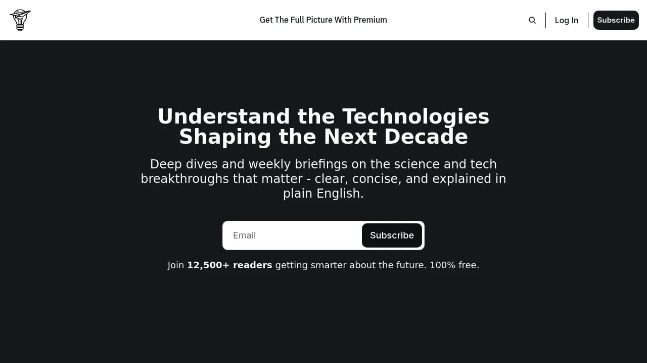 Screenshot of The Daily Innovation Newsletter website