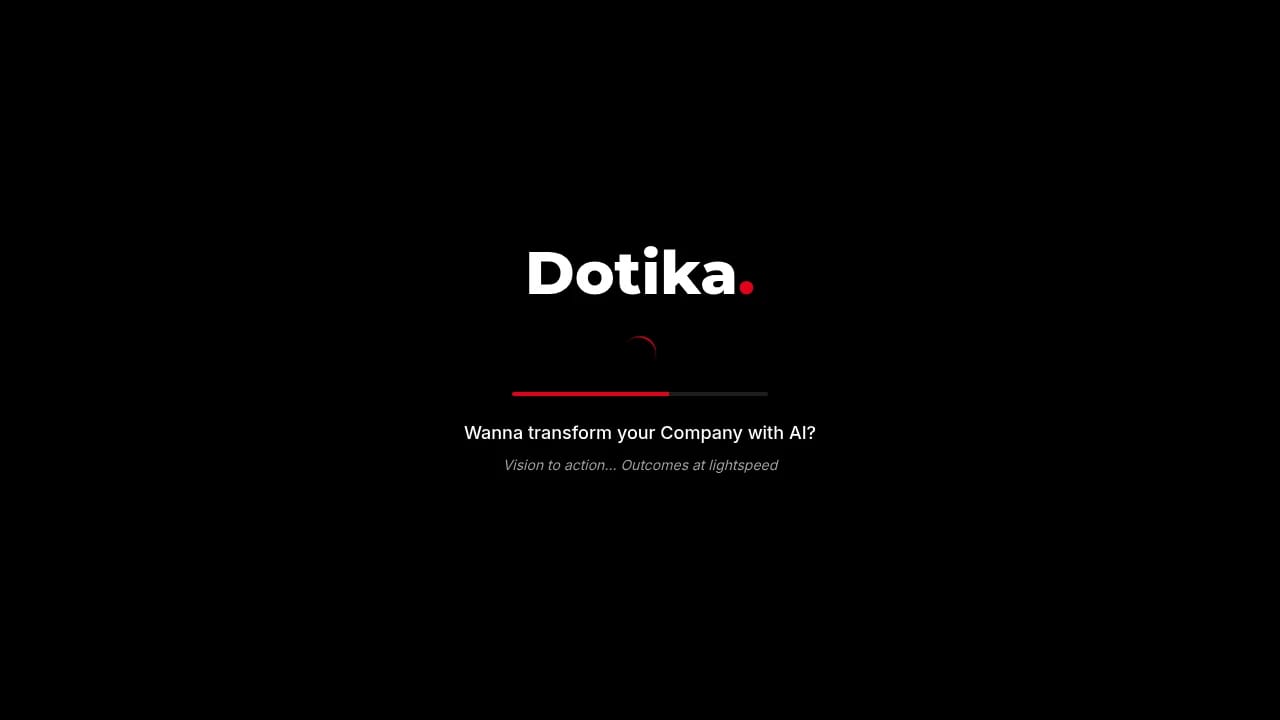 Screenshot of Dotika AI website
