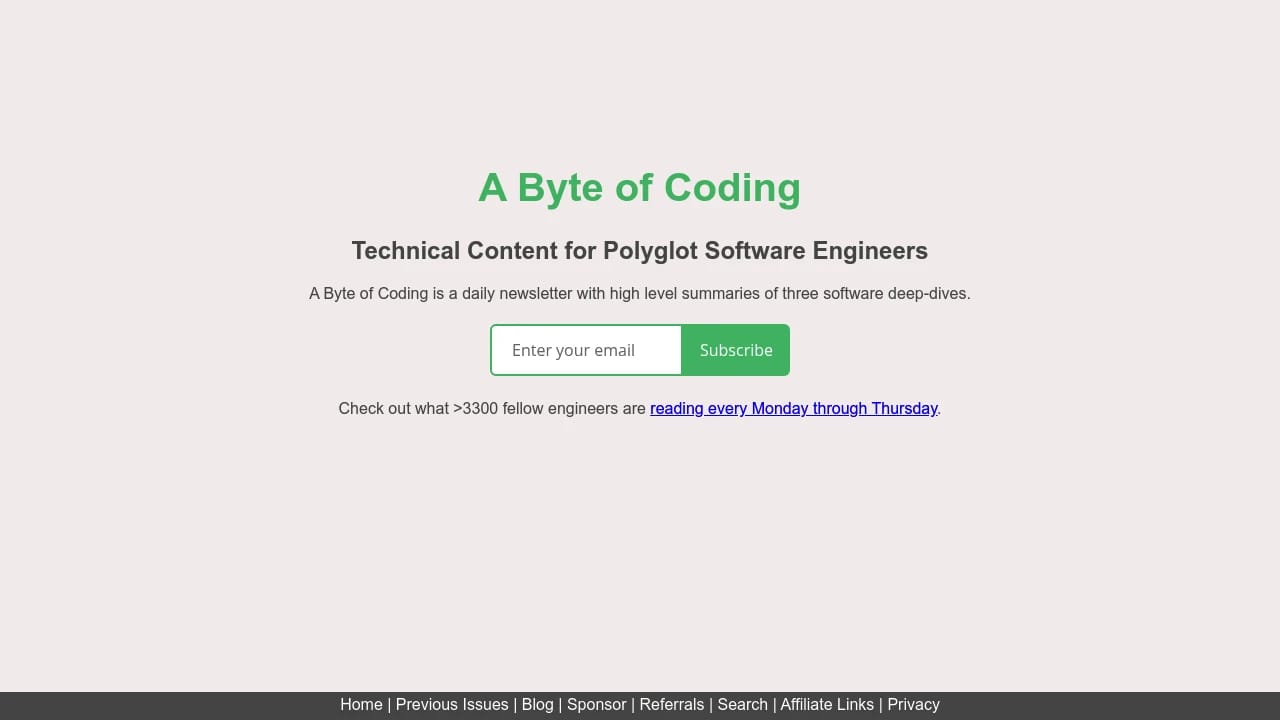 Screenshot of A Byte of Coding website