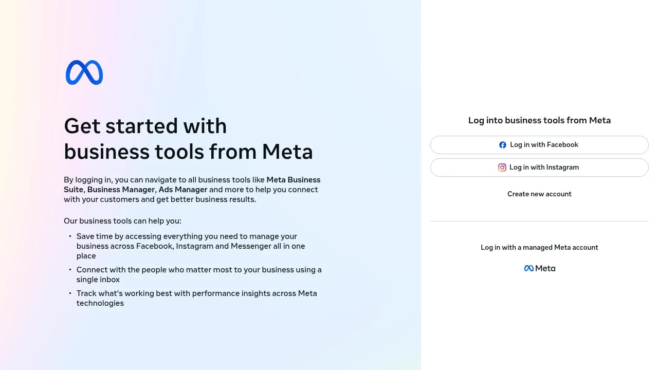 Screenshot of Meta Business Suite Planner website
