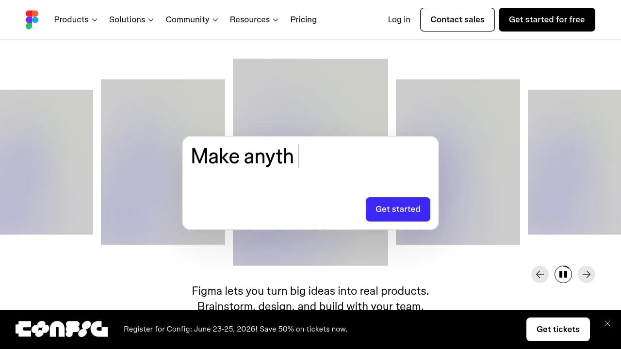 Screenshot of Figma website
