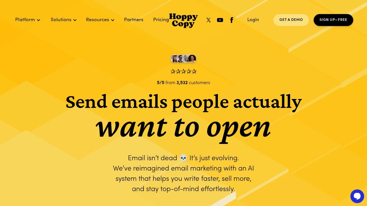 Screenshot of Hoppy Copy website