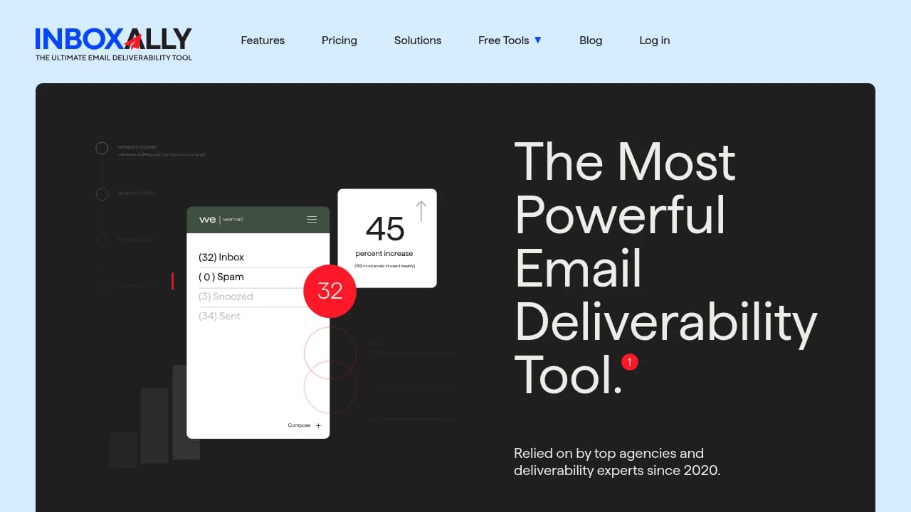 Screenshot of InboxAlly website