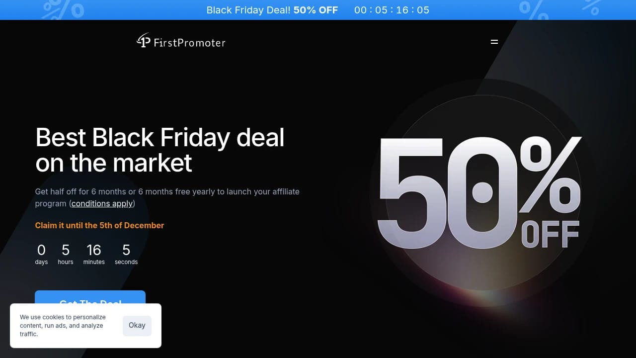 Screenshot of FirstPromoter website