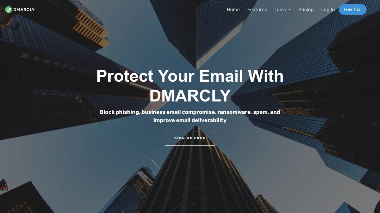 Screenshot of DMARCLY website