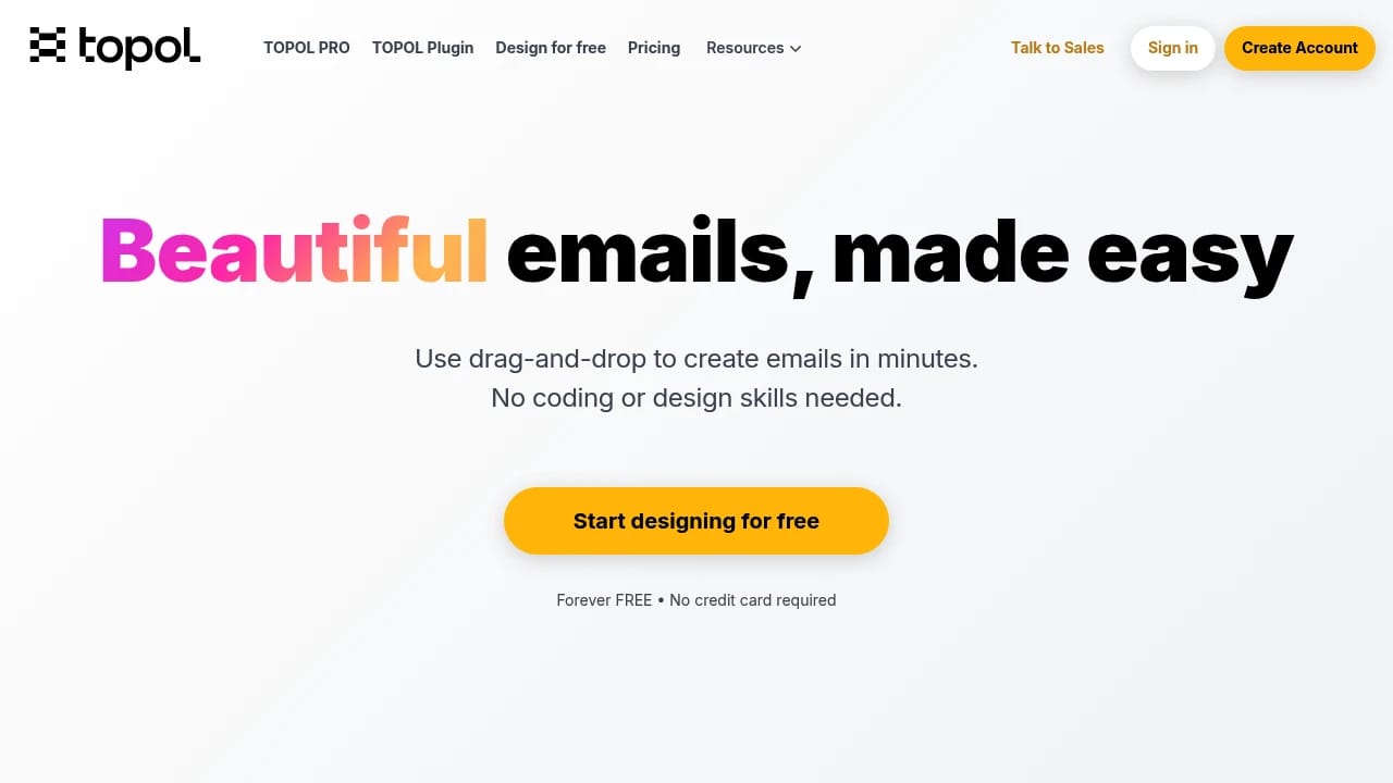 Screenshot of Topol website