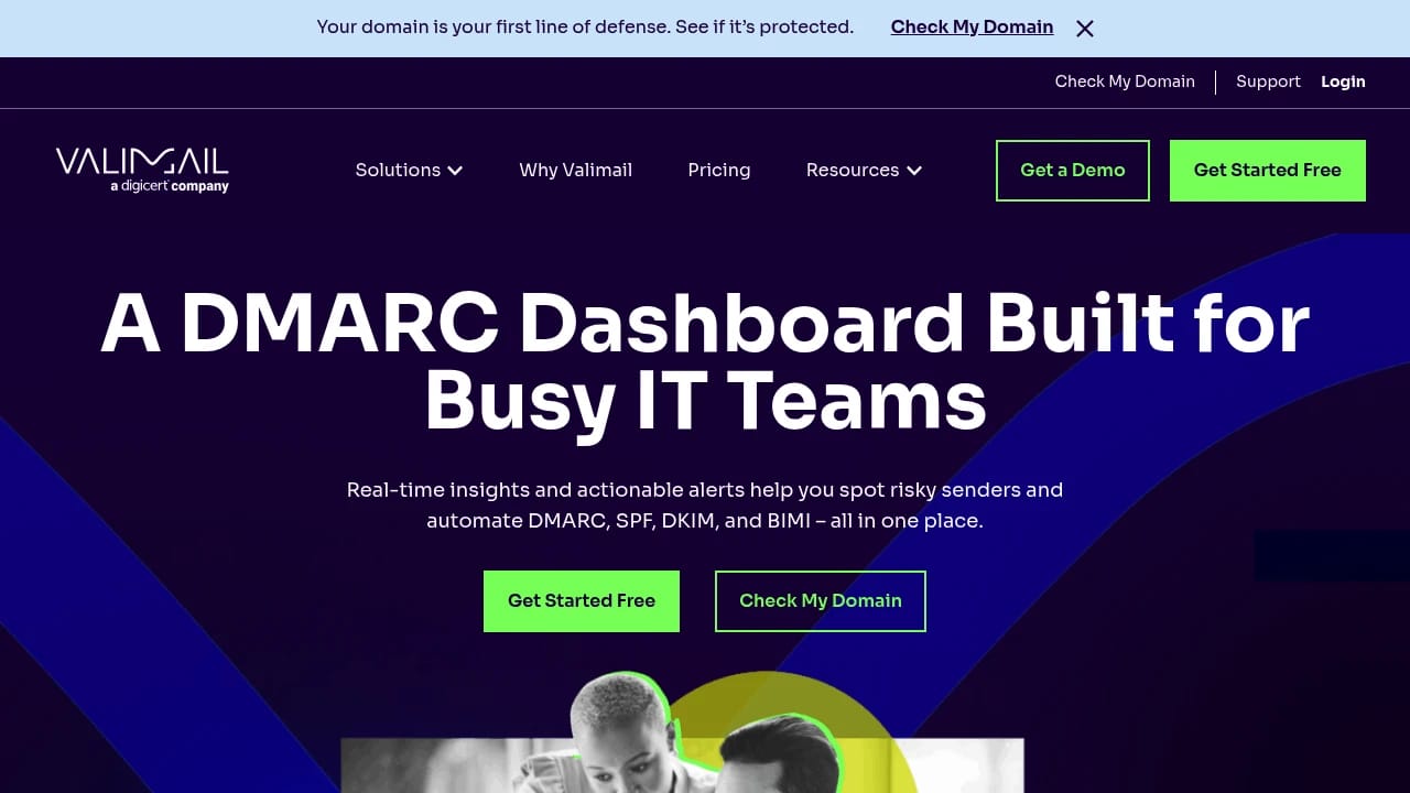 Screenshot of Valimail website